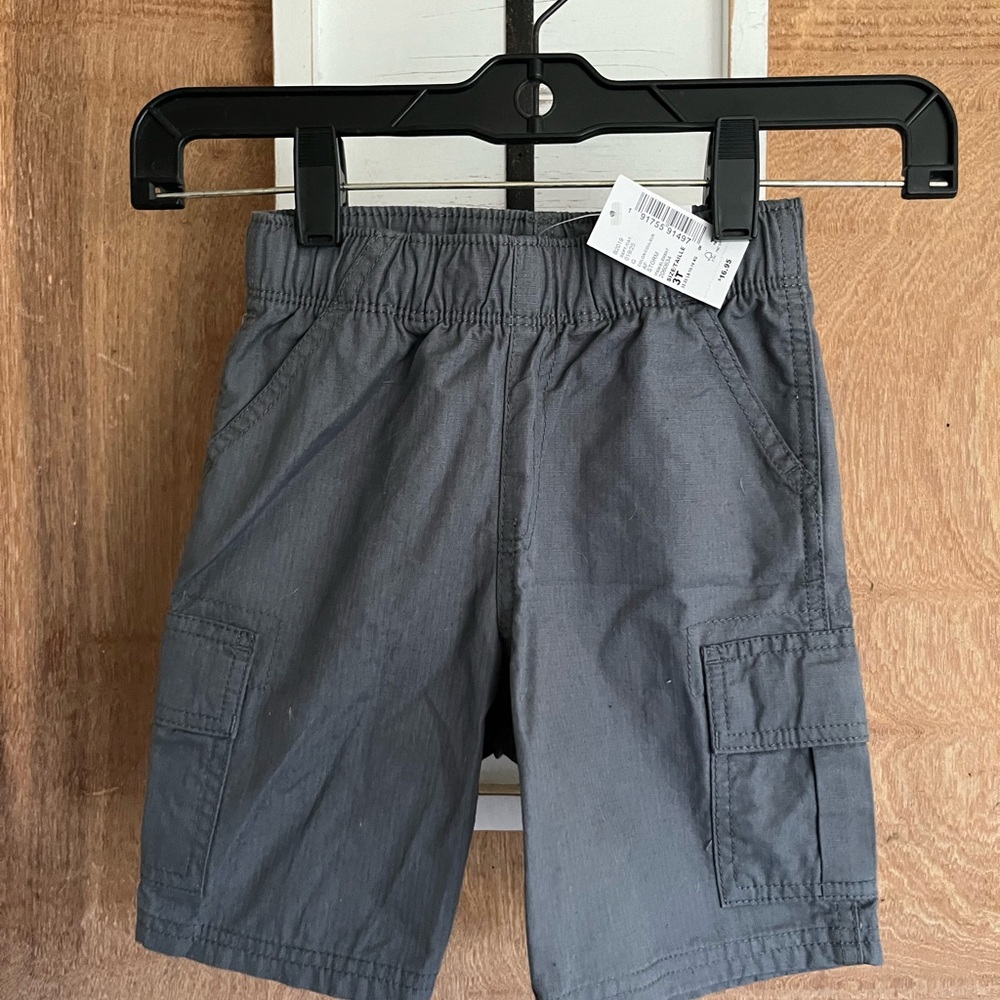 The Children’s Place Gray Boys Cargo Shorts, NWT, Sz 3T